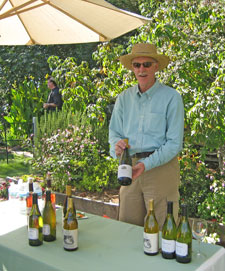 Gentleman serving wine at the Laguna de Santa Rosa Art & Garden Gala